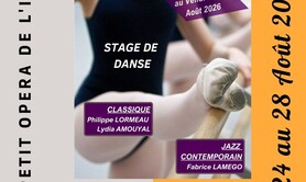 STAGE DE DANSE CLASSIQUE - JAZZ - CONTEMPORAINE AOÛT 2026